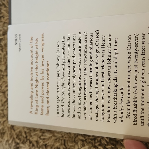 Johnny Carson book by Henry Bushkin - Picture 4 of 6